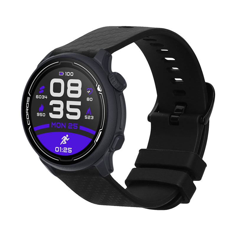 kwmobile Ersatzarmband kompatibel mit COROS PACE 2 / APEX (42mm) Armband - Fitnesstracker Band aus Silikon - Carbon Print Band für Smartwatch