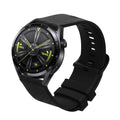 kwmobile Ersatzarmband kompatibel mit Huawei Watch GT3 Pro 46mm / GT3 46mm / GT 42mm 46mm Armband - Fitnesstracker Band aus Silikon - Carbon Print Band für Smartwatch - Schwarz Schwarz  