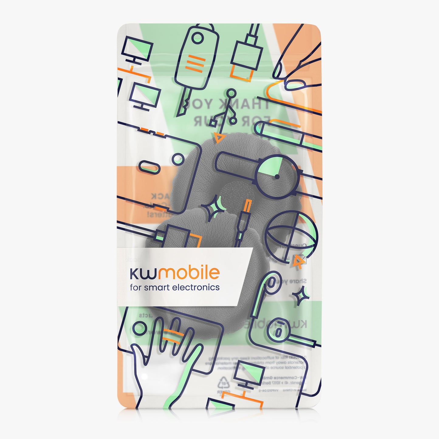 kwmobile Ohr Polster für Logitech PC960 / H960 / H650E / H820E Ohrpolster Ersatzteile Kopfhörer Ersatzpolster für Over Ear Headphones