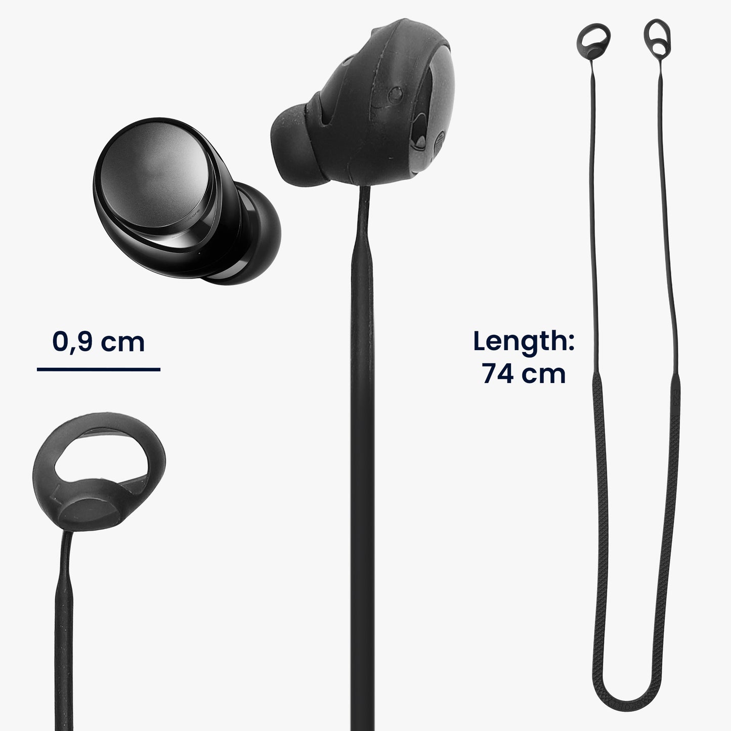 kwmobile Halteband kompatibel mit Anker Soundcore Space A40 Headphones - Kopfhörer Halter Band Strap