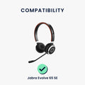 kwmobile Ohr Polster für Jabra Evolve 65 SE Ohrpolster Ersatz Ohrpolster Kopfhörer Ersatzteile Kopfhörer Ersatzpolster für Over Ear Headphones
