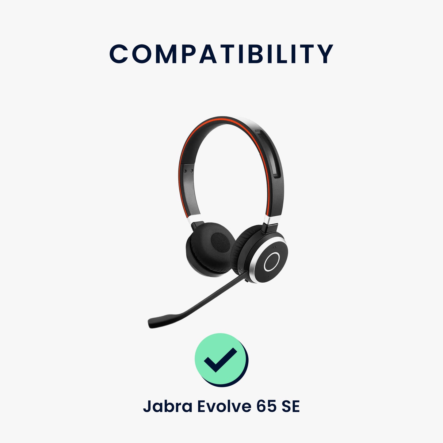 kwmobile Ohr Polster für Jabra Evolve 65 SE Ohrpolster Ersatz Ohrpolster Kopfhörer Ersatzteile Kopfhörer Ersatzpolster für Over Ear Headphones