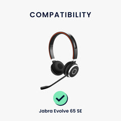 kwmobile Ohr Polster für Jabra Evolve 65 SE Ohrpolster Ersatz Ohrpolster Kopfhörer Ersatzteile Kopfhörer Ersatzpolster