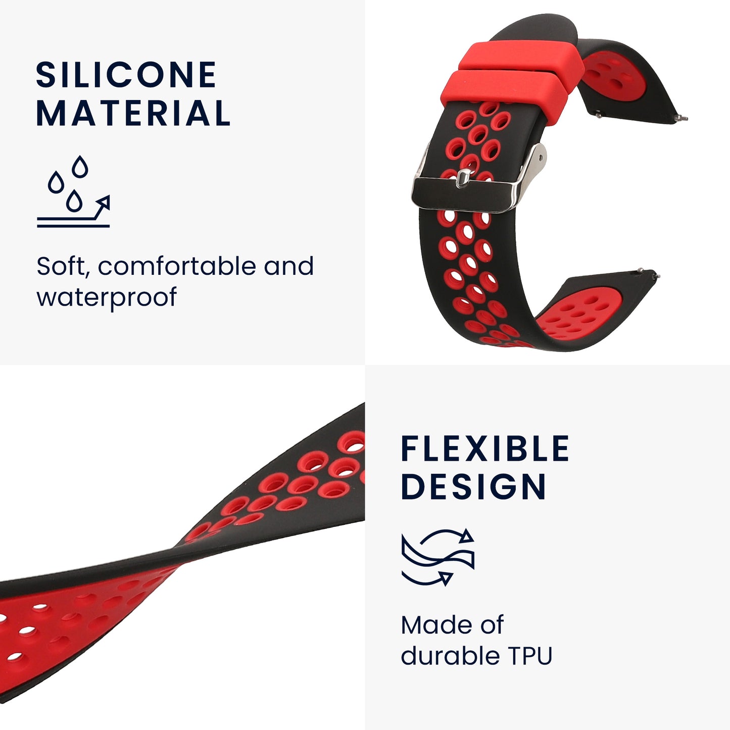 Armband kompatibel mit Xiaomi Watch S4/S4 Sport/S3/S2/Watch S1 Active/Redmi Watch 5 Active