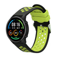 kwmobile Ersatzarmband kompatibel mit Xiaomi Watch S4/S4 Sport/S3/S2/Watch S1 Active/Redmi Watch 5 Active Armband - Fitnesstracker Band aus Silikon in Schwarz Grün Schwarz  [dsg02]