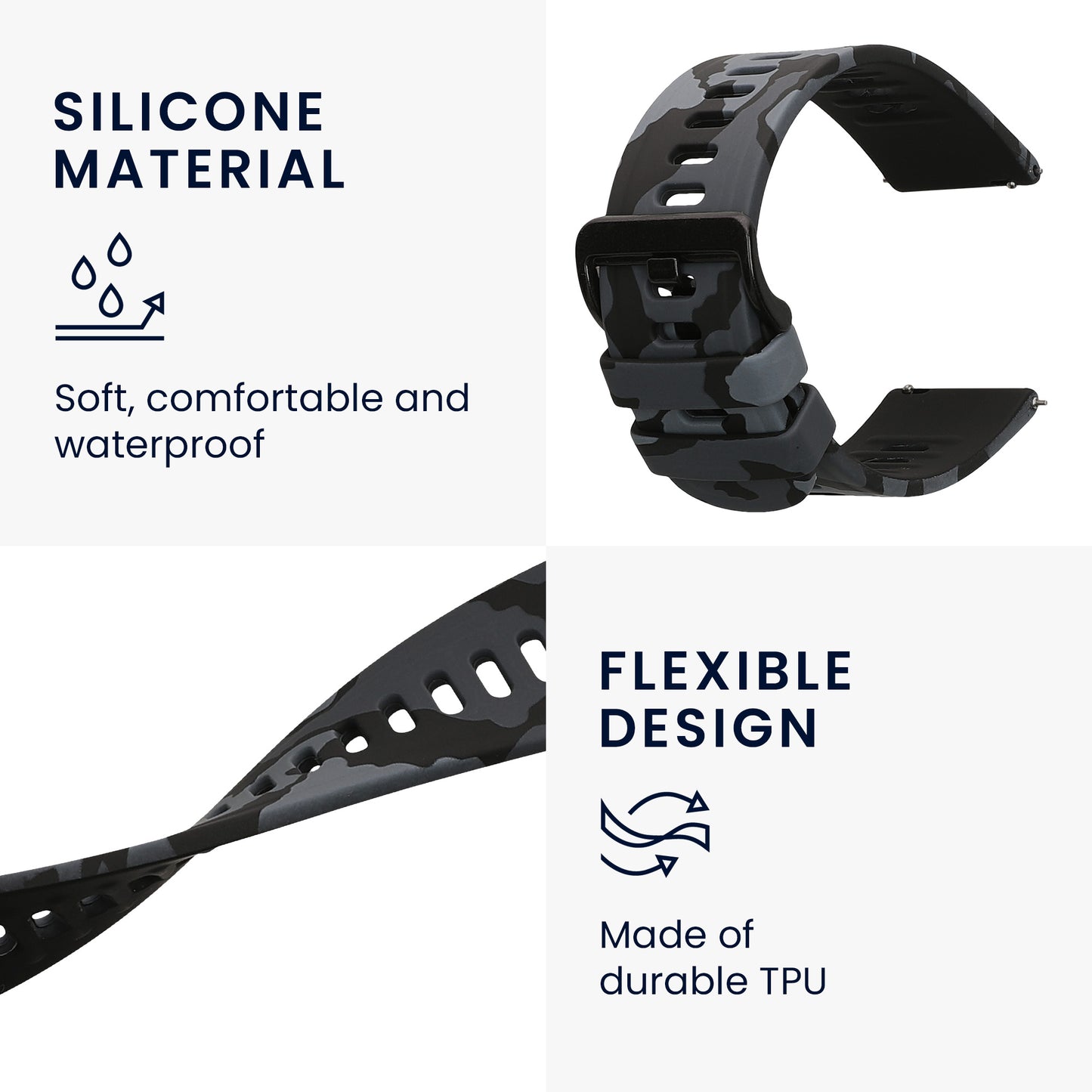 Armband kompatibel mit Xiaomi Watch S4/S4 Sport/S3/S2/Watch S1 Active/Redmi Watch 5 Active