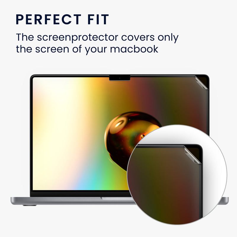 Displayschutzfolie kompatibel mit Apple Macbook Pro 14.2" 2023 M3 A2918 / A2992