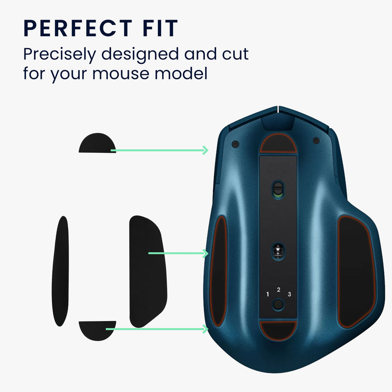 kwmobile Mouse Feet Sticker kompatibel mit Logitech MX Master 2S Ersatz Glider Mausfüße passgenau Maus Glides