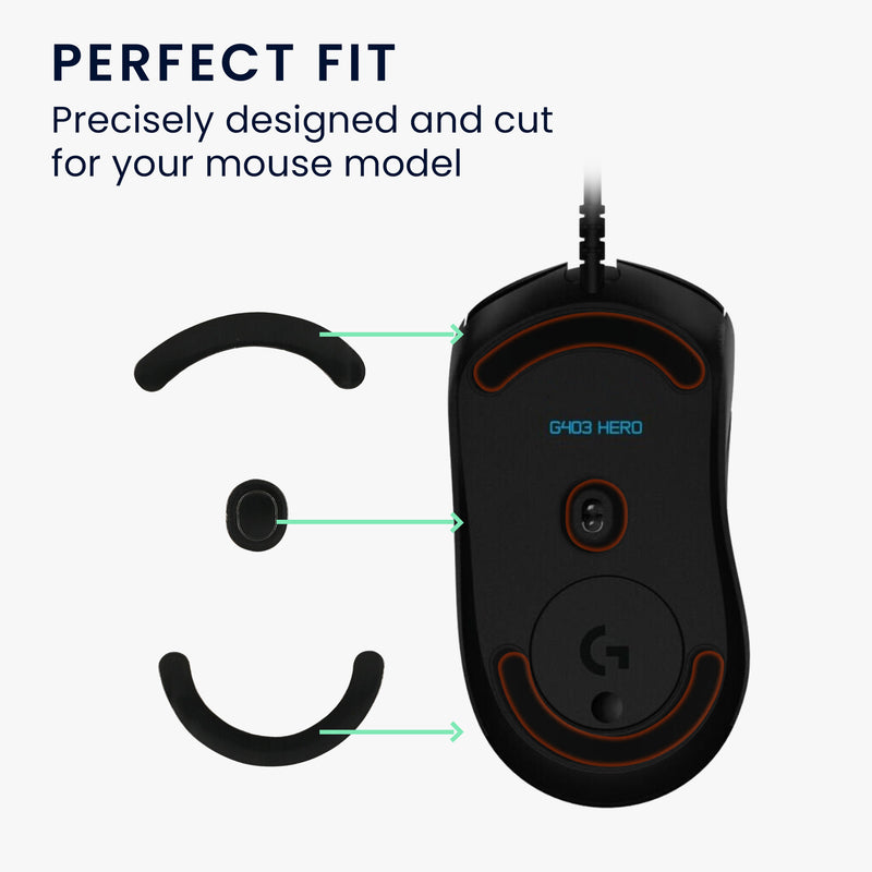 kwmobile Mouse Feet Sticker kompatibel mit Logitech G403 / G603 / G703 Ersatz Glider Mausfüße passgenau Maus Glides