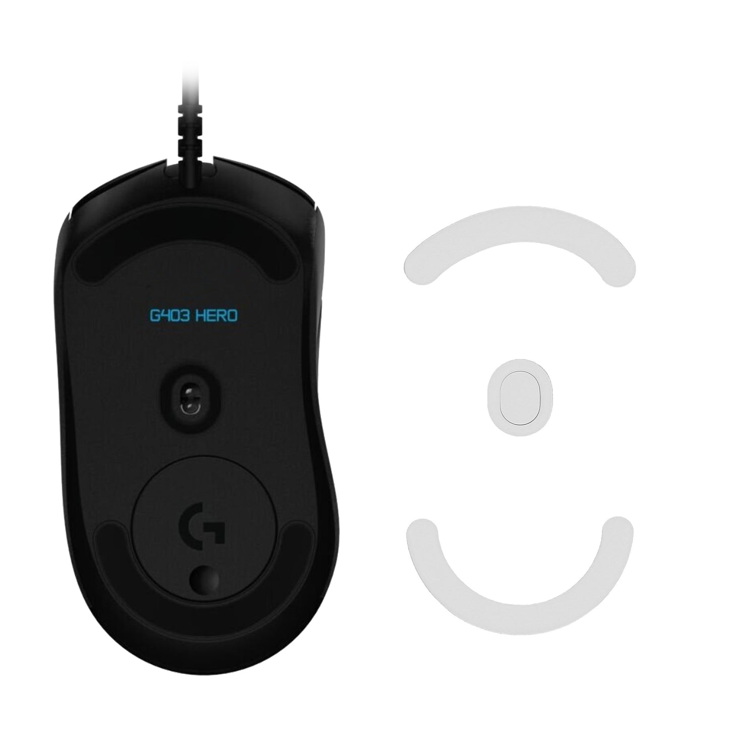 kwmobile Mouse Feet Sticker kompatibel mit Logitech G403 / G603 / G703 Ersatz Glider - Mausfüße passgenau - Maus Glides in Weiß Weiß  