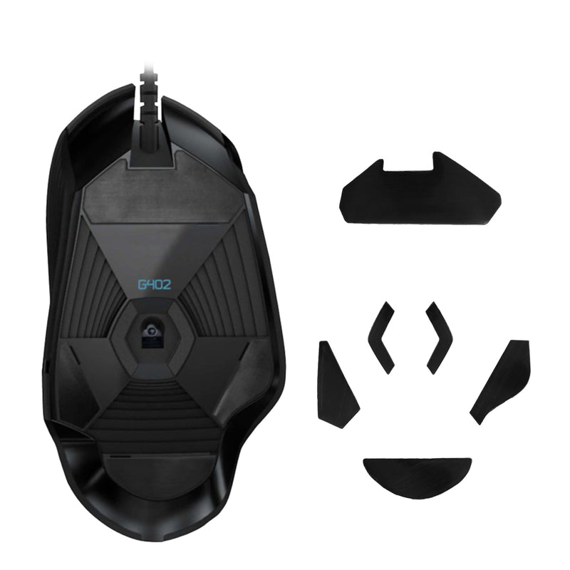 kwmobile Mouse Feet Sticker kompatibel mit Logitech G402 Ersatz Glider - Mausfüße passgenau - Maus Glides in Schwarz Schwarz  