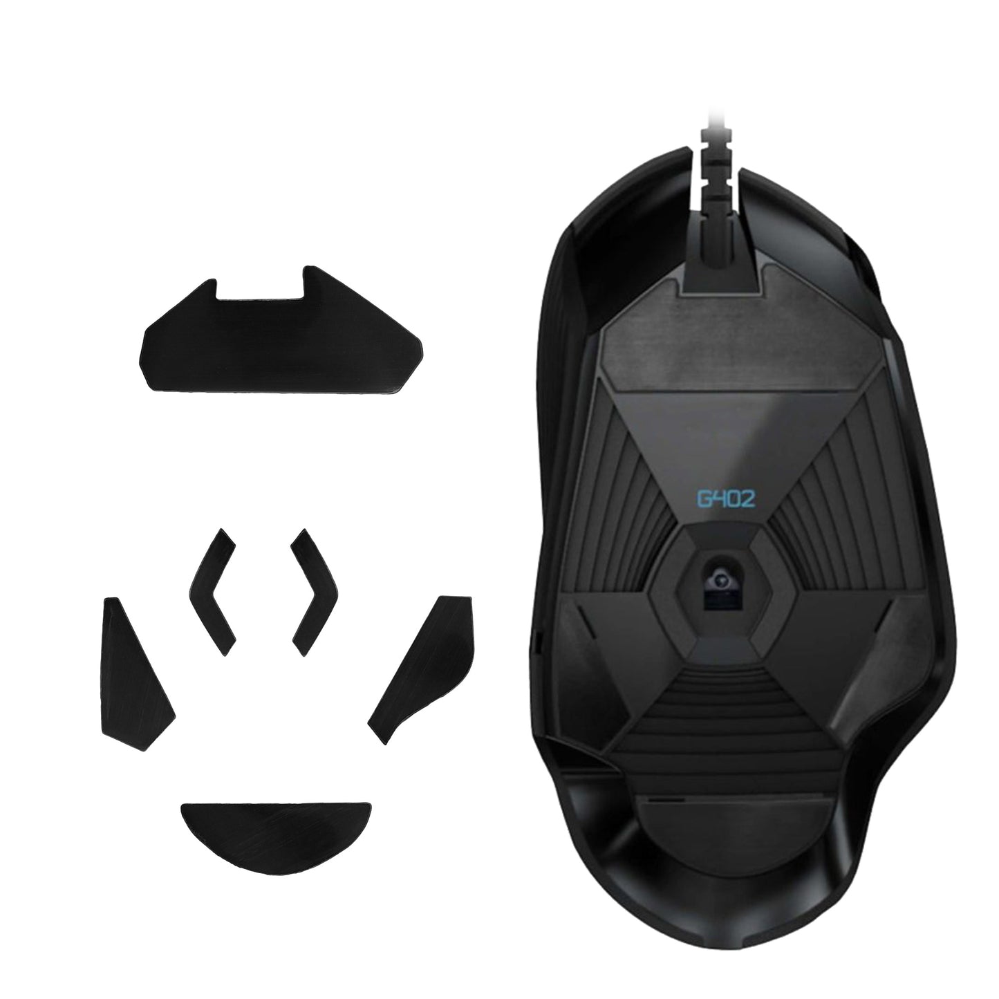 kwmobile Mouse Feet Sticker kompatibel mit Logitech G402 Ersatz Glider Mausfüße passgenau Maus Glides