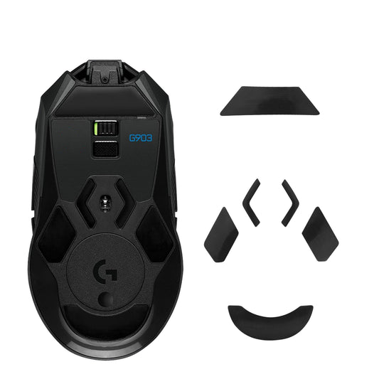 kwmobile Mouse Feet Sticker kompatibel mit Logitech G903 Ersatz Glider - Mausfüße passgenau - Maus Glides in Schwarz Schwarz  