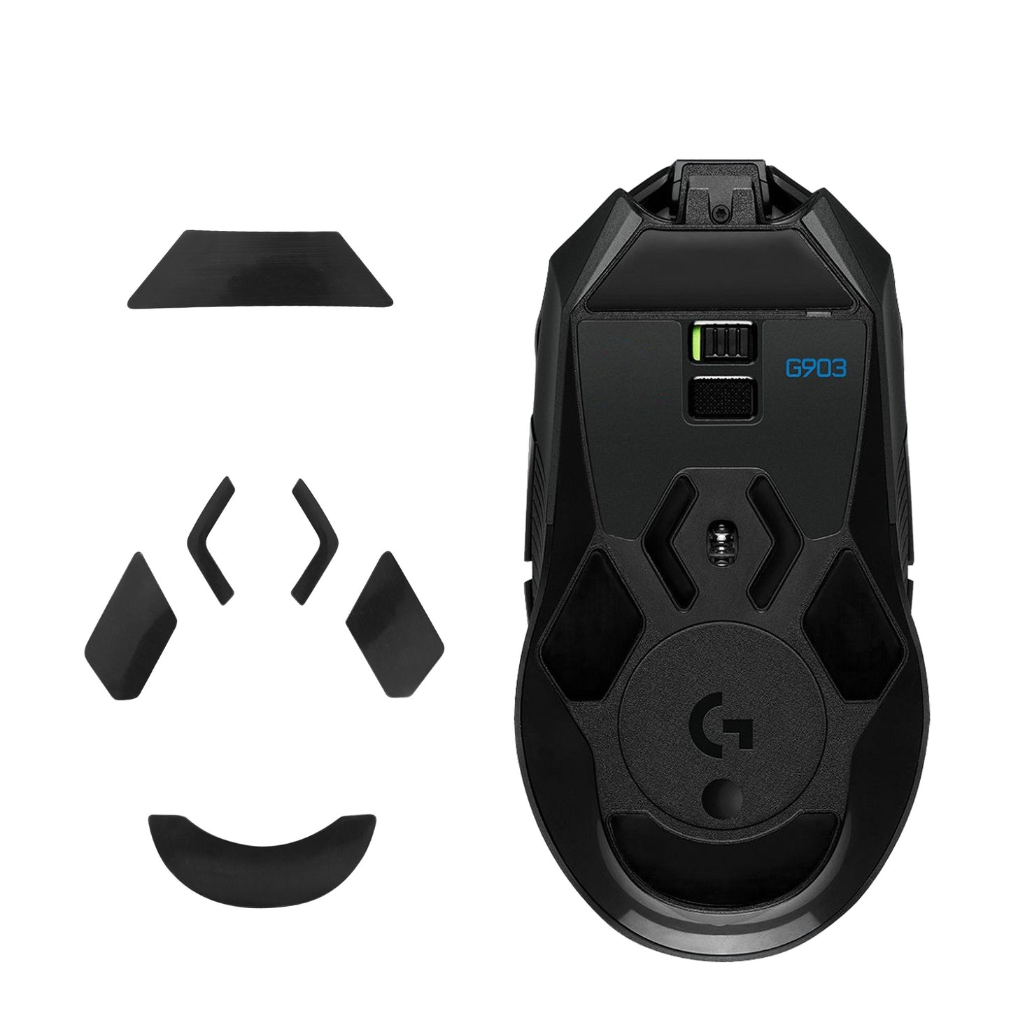kwmobile Mouse Feet Sticker kompatibel mit Logitech G903 Ersatz Glider Mausfüße passgenau Maus Glides