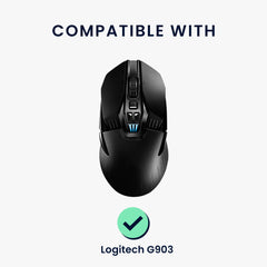 kwmobile Mouse Feet Sticker kompatibel mit Logitech G903 Ersatz Glider Mausfüße passgenau Maus Glides - Schwarz