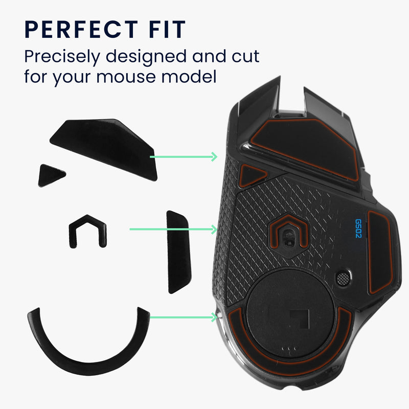 kwmobile Mouse Feet Sticker kompatibel mit Logitech G502 wireless Ersatz Glider Mausfüße passgenau Maus Glides
