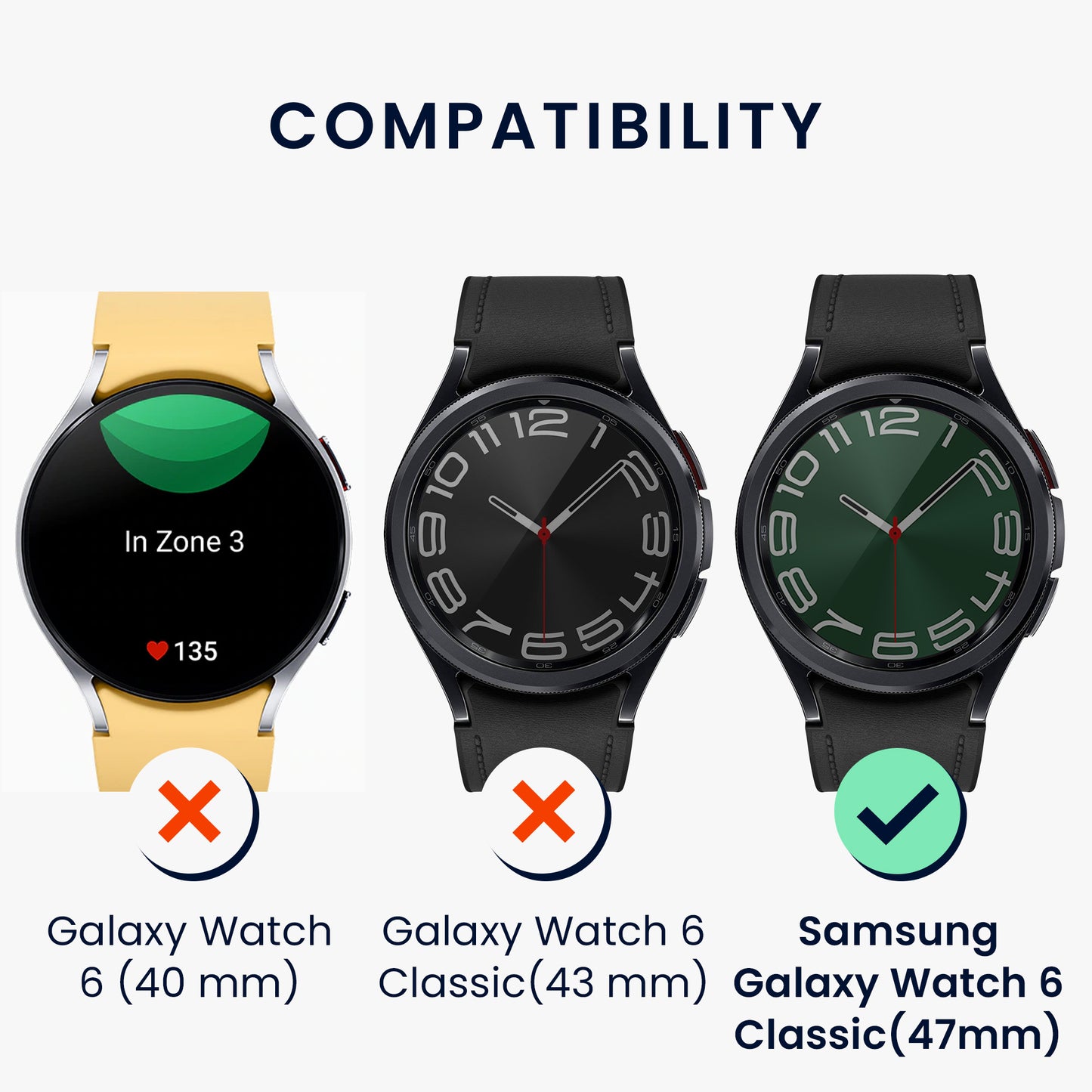 Bezel kompatibel mit Samsung Galaxy Watch 6 Classic 47mm