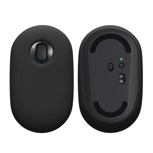 kwmobile Silikon Schutzhülle kompatibel mit Logitech Pebble Mouse Hülle - PC Maus Cover aus softem Silikon - Schwarz Schwarz  