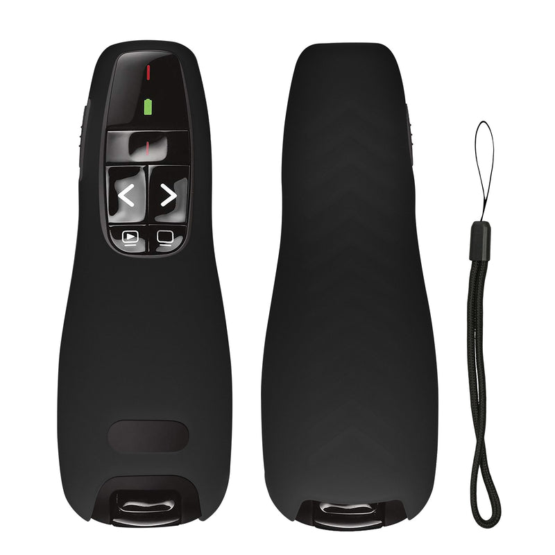 kwmobile Laserpointer Silikonhülle kompatibel mit Logitech R 400 Hülle - Silikon Case für Pointer - Remote-Klicker Schutzhülle - Schwarz Schwarz  