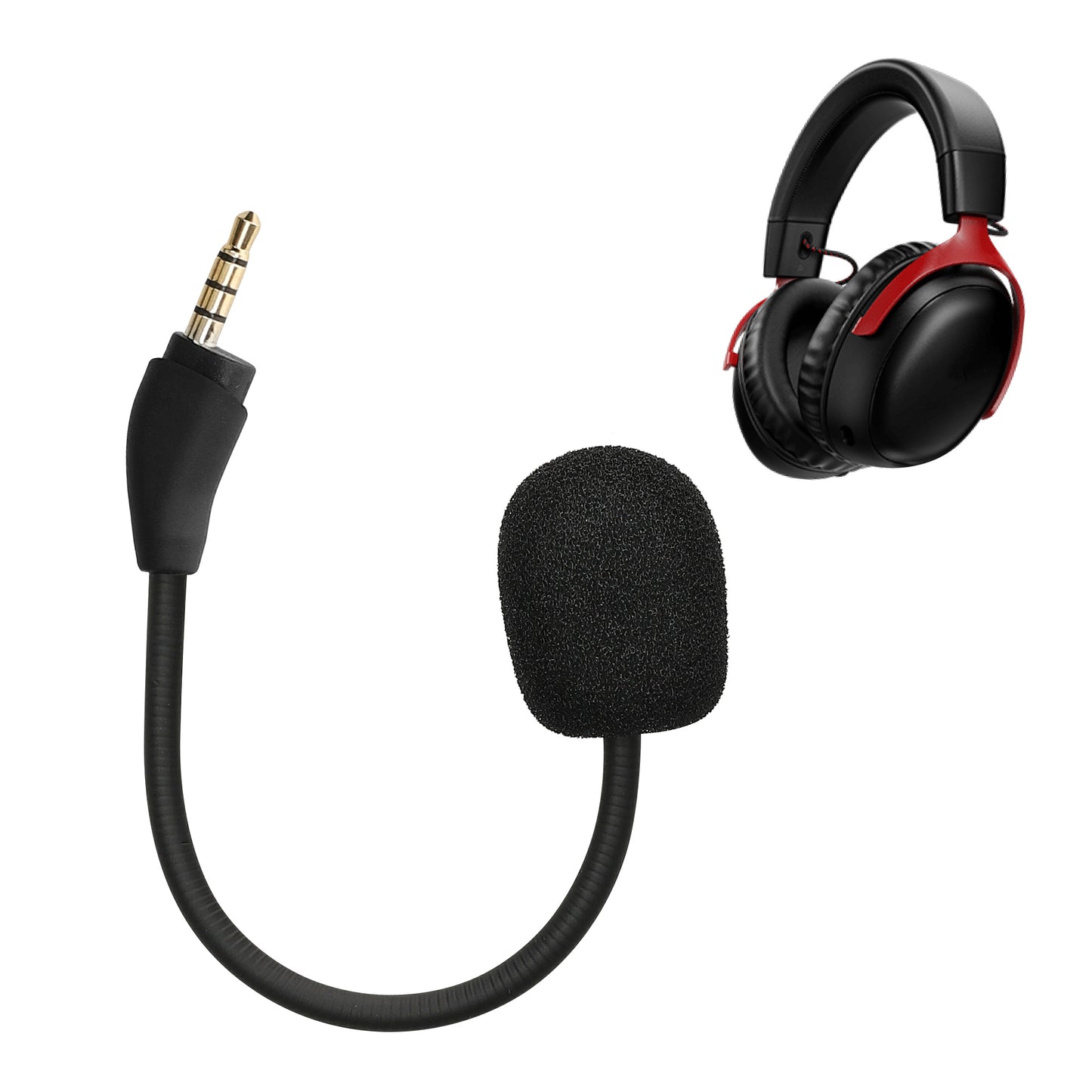 kwmobile Ersatz Kopfhörer Mikrofon kompatibel mit Kingston HyperX Cloud III Headset Gaming Headphones Mikrofon mit 3,5 mm Klinkenstecker