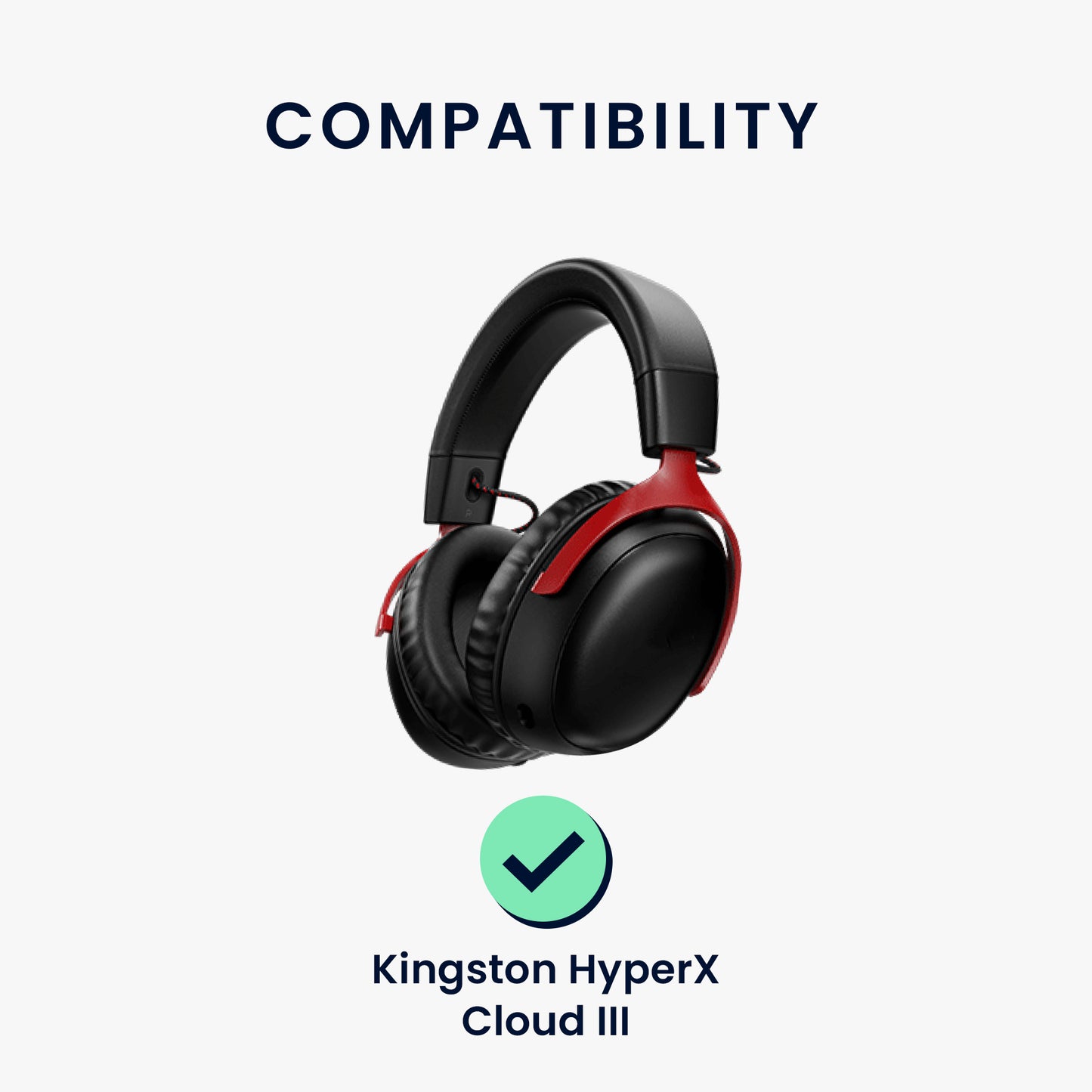 kwmobile Ersatz Kopfhörer Mikrofon kompatibel mit Kingston HyperX Cloud III Headset Gaming Headphones Mikrofon mit 3,5 mm Klinkenstecker