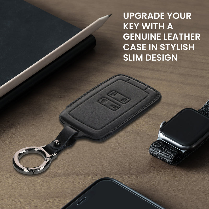 kwmobile Premium Autoschlüssel Schutzhülle kompatibel mit Renault 4-Tasten Smartkey Autoschlüssel (nur Keyless Go) Hülle - Schlüssel Tasche