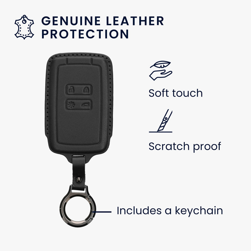 kwmobile Premium Autoschlüssel Schutzhülle kompatibel mit Renault 4-Tasten Smartkey Autoschlüssel (nur Keyless Go) Hülle - Schlüssel Tasche