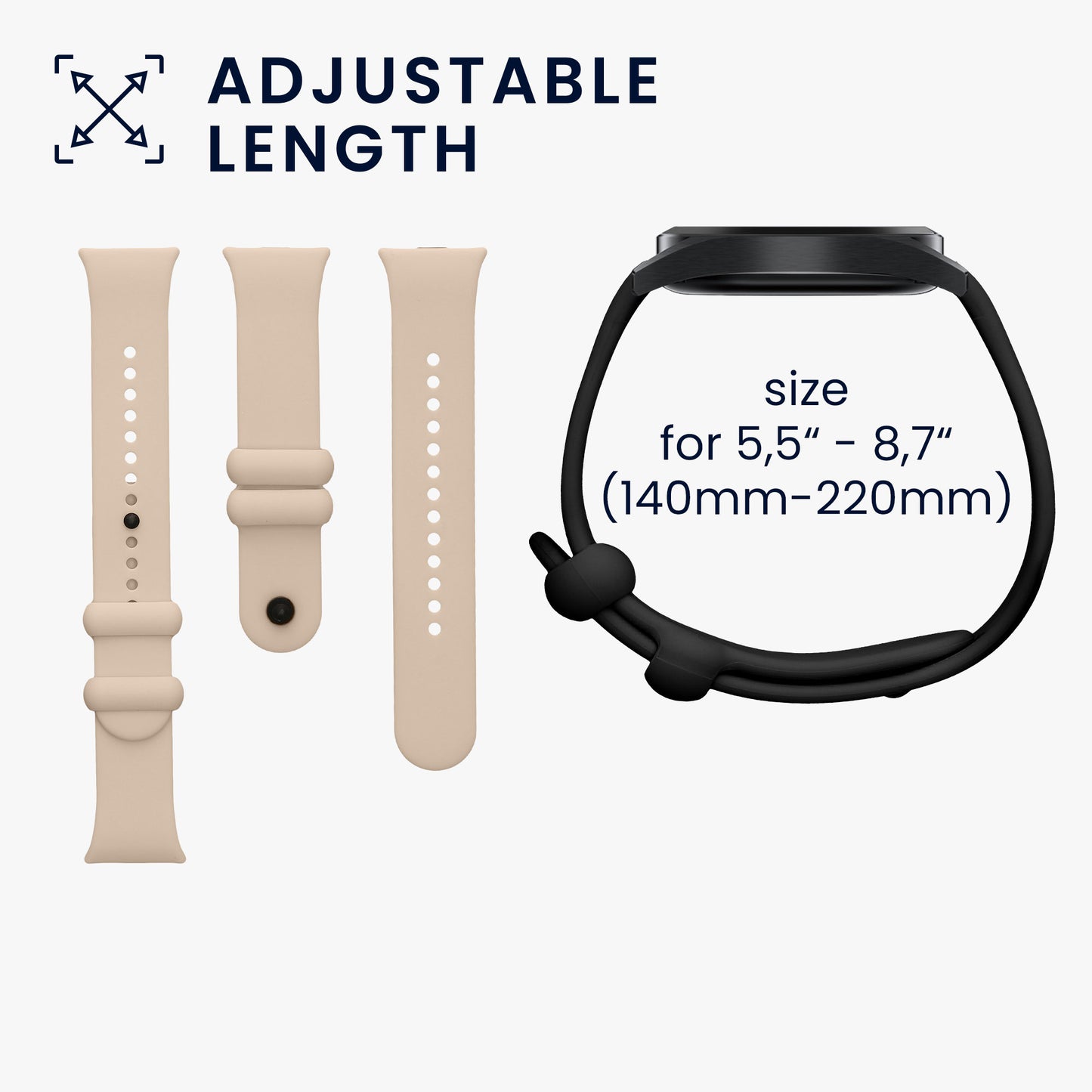 kwmobile Uhrenarmband für Xiaomi Redmi Watch 4 / Watch 5 / Watch 5 eSIM Armband Fitnesstracker Band Set Ersatzarmband Smartwatch