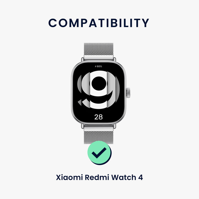 kwmobile Uhrenarmband für Xiaomi Redmi Watch 4 Armband Fitnesstracker Band Set Ersatzarmband Smartwatch