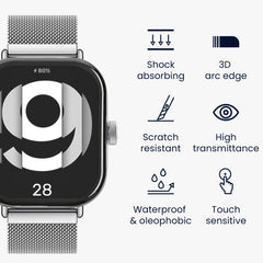 kwmobile Schutzfolie kompatibel mit Xiaomi Redmi Watch 4 Folie Fitness Tracker robuster Displayschutz - Transparent