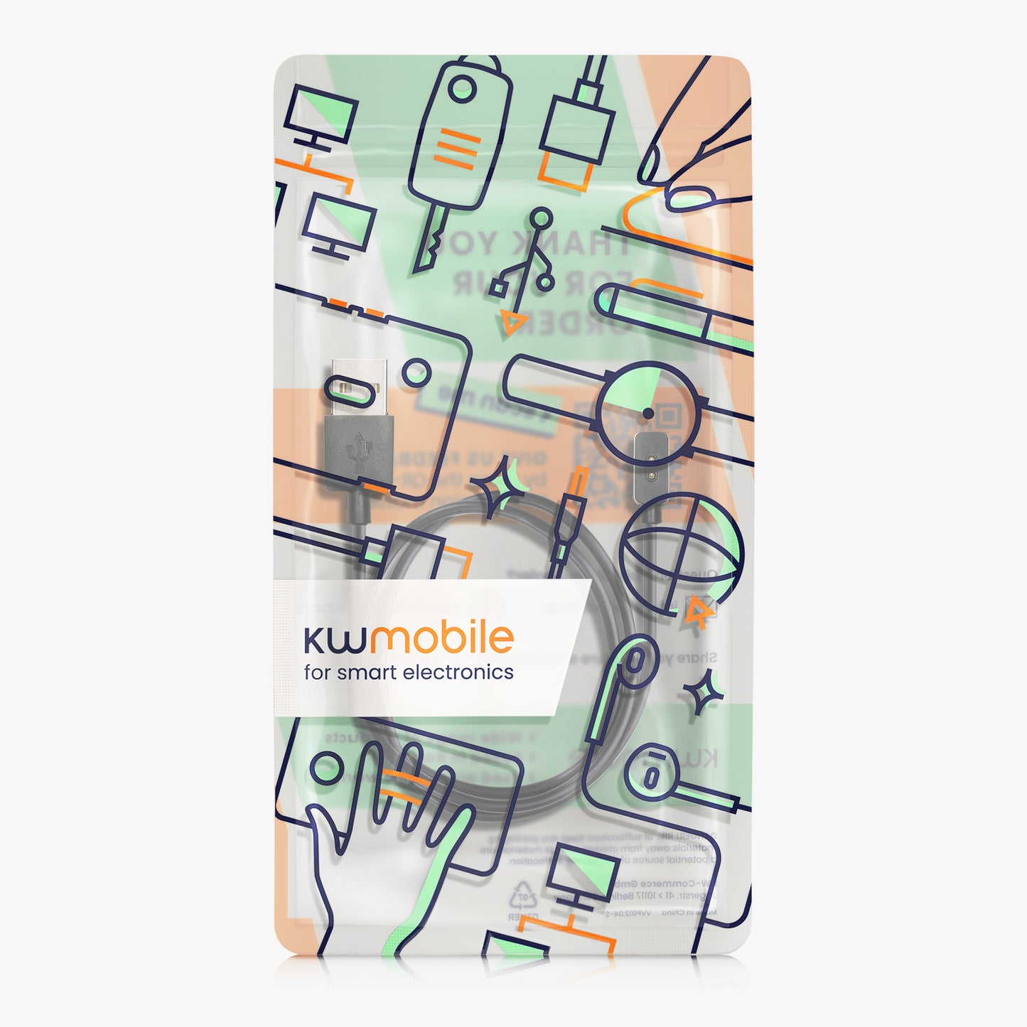 kwmobile USB Kabel Charger kompatibel mit Xiaomi Redmi Watch 4 / Watch 3 Active / Lite / Smart Band 8 / 8 Pro / Band 2 Ladekabel Smart Watch Ersatzkabel Fitnesstracker Aufladekabel