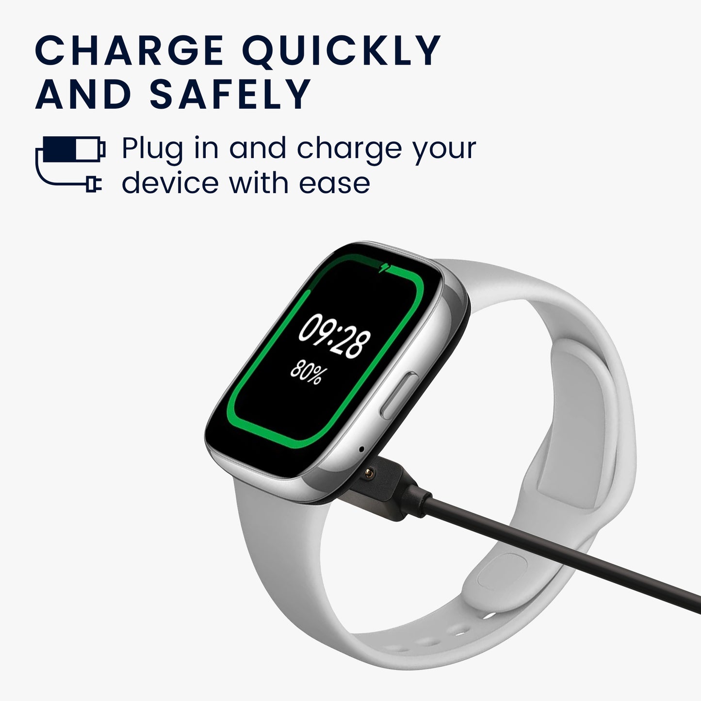 kwmobile USB Kabel Charger kompatibel mit Xiaomi Redmi Watch 4 / Watch 3 Active / Lite / Smart Band 8 / 8 Pro / Band 2 Ladekabel Smart Watch Ersatzkabel Fitnesstracker Aufladekabel