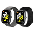 kwmobile 2x Uhrenarmband für Xiaomi Redmi Watch 4 / Band 8 Pro Armband - Fitnesstracker Band Set aus Nylon - Ersatzarmband Smartwatch - Schwarz Dunkelgrau Schwarz  [dsg03]