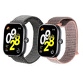 kwmobile 2x Uhrenarmband für Xiaomi Redmi Watch 4 / Band 8 Pro Armband - Fitnesstracker Band Set aus Nylon - Ersatzarmband Smartwatch - Dunkelgrau Altrosa Dunkelgrau  [dsg04]
