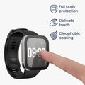 kwmobile Glas Hülle für Xiaomi Redmi Watch 4 Schutzhülle Fullbody Fitnesstracker Case Set
