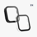 kwmobile Glas Hülle für Xiaomi Redmi Watch 4 Schutzhülle Fullbody Fitnesstracker Case Set