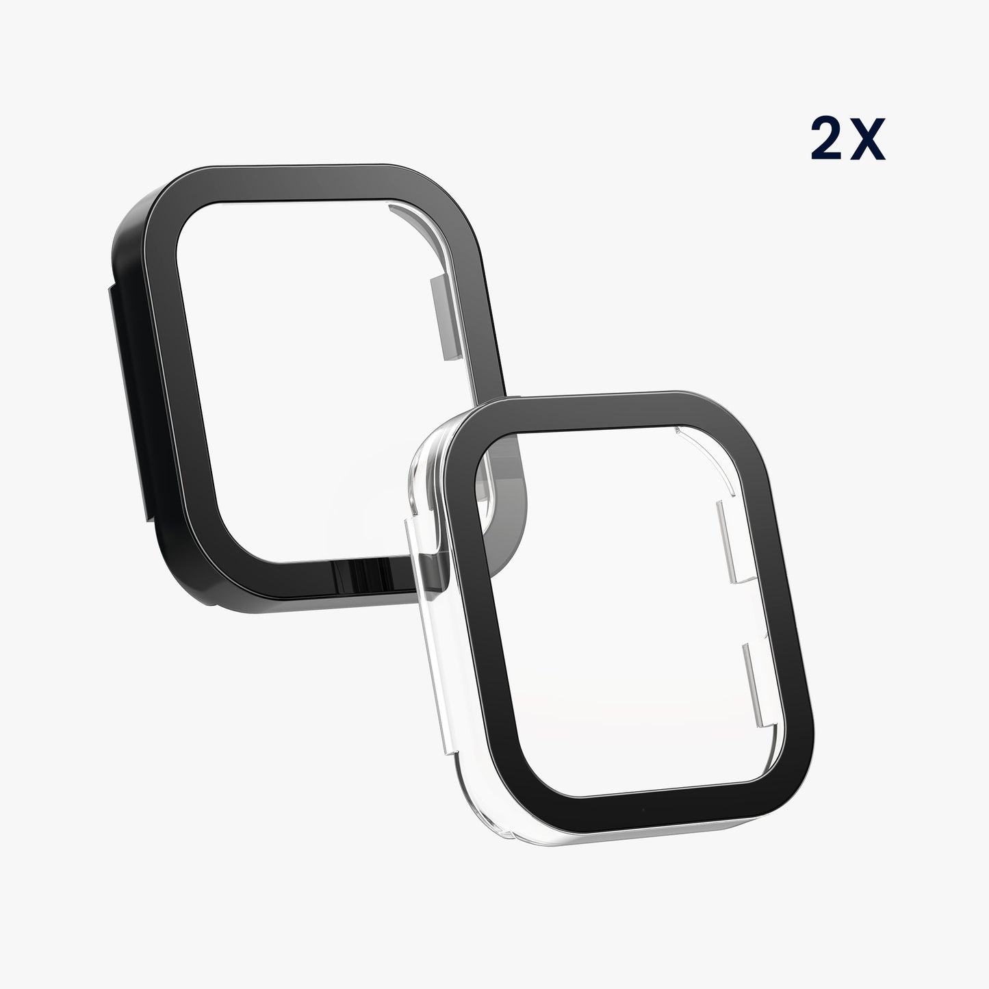 kwmobile Glas Hülle für Xiaomi Redmi Watch 4 Schutzhülle Fullbody Fitnesstracker Case Set