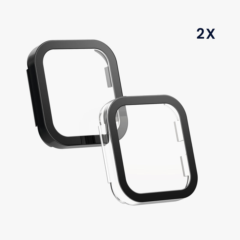 kwmobile Glas Hülle für Xiaomi Redmi Watch 4 Schutzhülle Fullbody Fitnesstracker Case Set