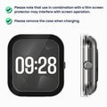 kwmobile Glas Hülle für Xiaomi Redmi Watch 4 Schutzhülle Fullbody Fitnesstracker Case Set