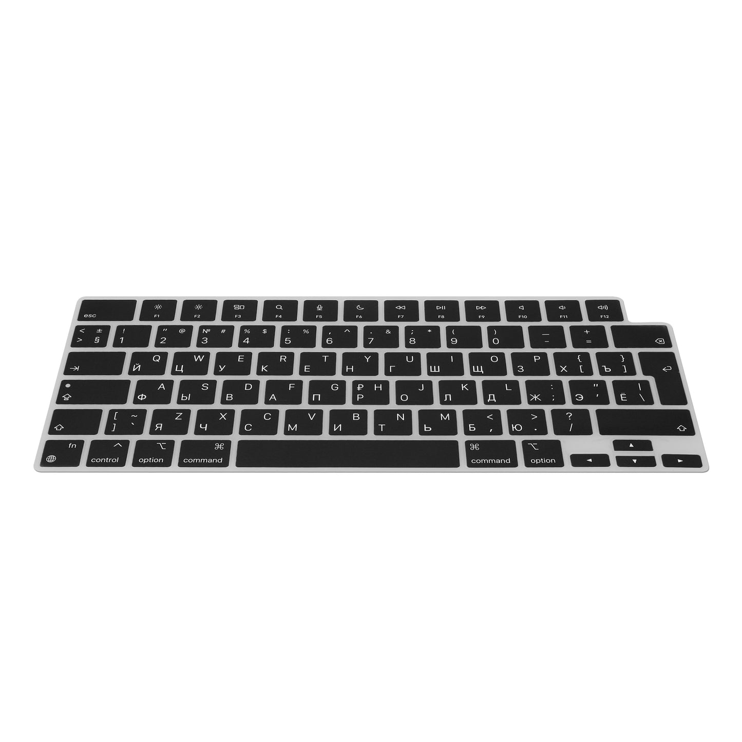 kwmobile Silikon Tastaturschutz für Apple MacBook Pro 14" (2023) M2 A2779 / M3 A2918 / M3 A2992 - QWERTY Russisch Keyboard Cover Abdeckung - Schwarz Schwarz  