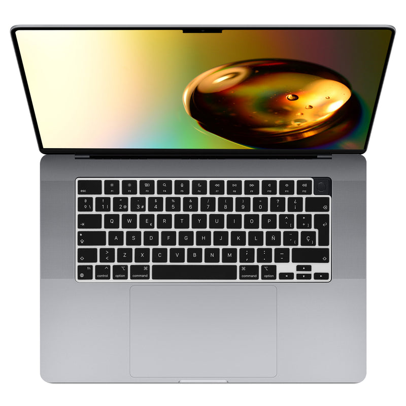 Silikon Tastaturschutz QWERTY (Spanien) kompatibel mit Apple MacBook Pro 16" (2023) M2 A2780 / M3 A2991