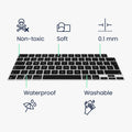Silikon Tastaturschutz QWERTY (Spanien) kompatibel mit Apple MacBook Pro 16" (2023) M2 A2780 / M3 A2991