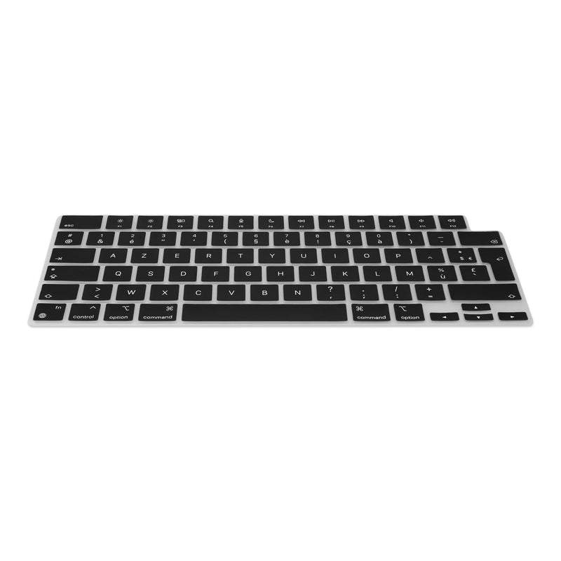 kwmobile Silikon Tastaturschutz AZERTY (Frankreich, Belgien) kompatibel mit Apple MacBook Pro 16" (2023) M2 A2780 / M3 A2991 - in Schwarz Schwarz  
