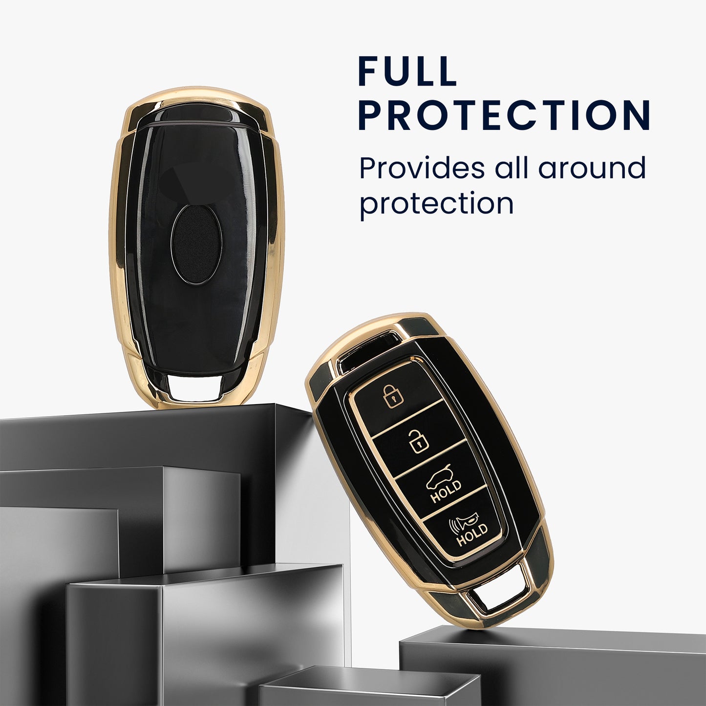 kwmobile Autoschlüssel Hülle kompatibel mit Hyundai 4-Tasten Elantra GT Accent Kona Veloster - Schlüsselhülle Silikon Cover