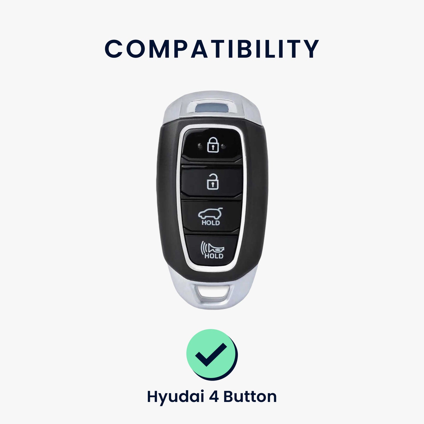 kwmobile Autoschlüssel Hülle kompatibel mit Hyundai 4-Tasten Elantra GT Accent Kona Veloster - Schlüsselhülle Silikon Cover