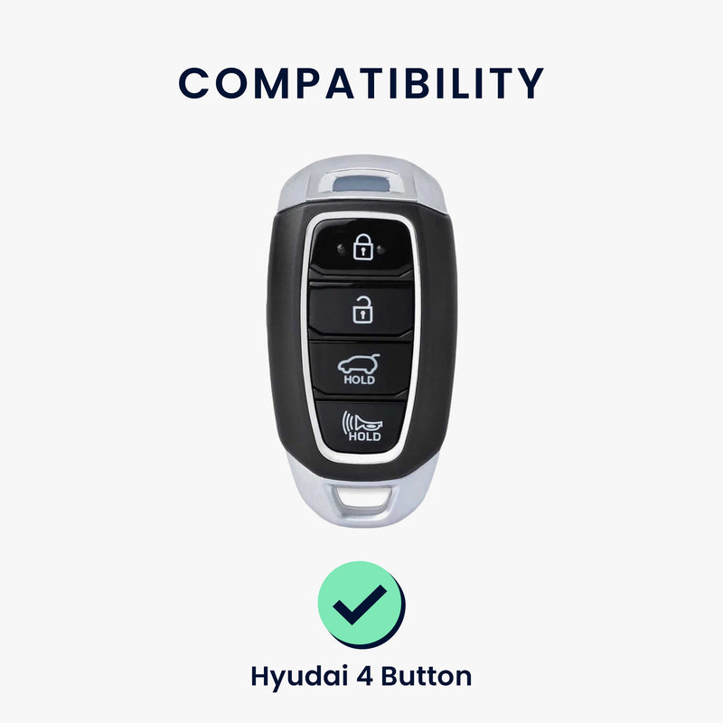 kwmobile Autoschlüssel Hülle kompatibel mit Hyundai 4-Tasten Elantra GT Accent Kona Veloster - Schlüsselhülle Silikon Cover