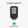 kwmobile Autoschlüssel Hülle kompatibel mit Honda 3-Tasten CRV CRIDER Jade XRV VEZEL