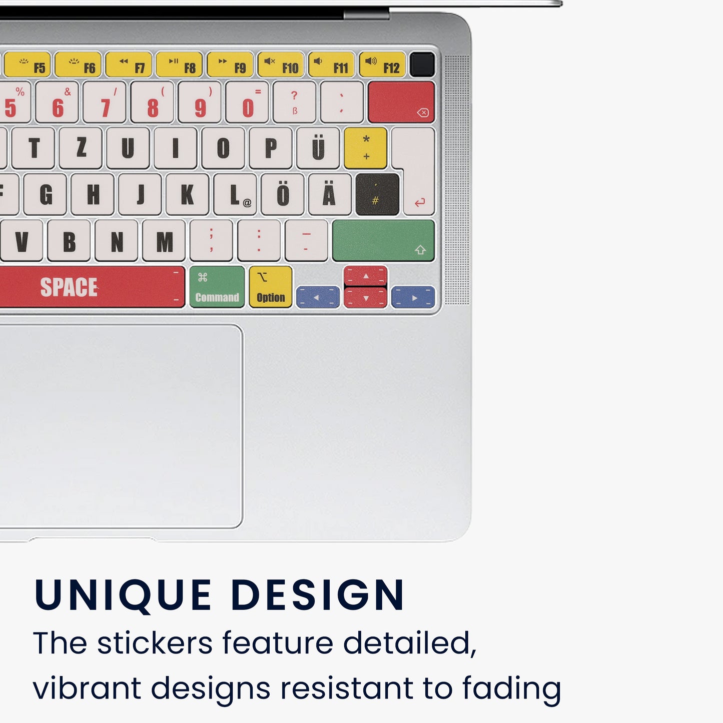 kwmobile Tastatur Aufkleber kompatibel mit Apple MacBook Air 13 M1 (A2337) Keyboard Sticker für Deutsche QWERTZ Tastatur