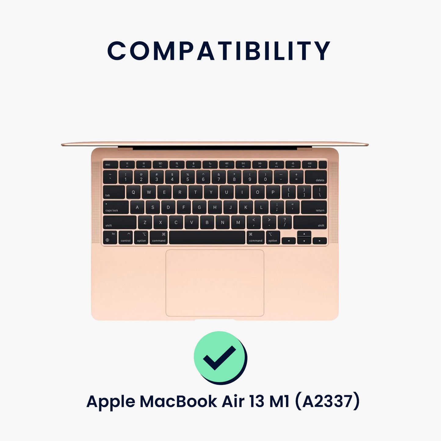 kwmobile Tastatur Aufkleber Englisch kompatibel mit Apple MacBook Air 13 M1 (A2337) Keyboard Sticker