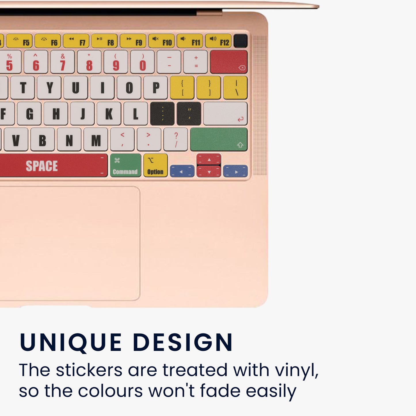 kwmobile Tastatur Aufkleber Englisch kompatibel mit Apple MacBook Air 13 M1 (A2337) Keyboard Sticker